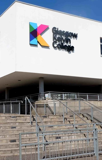 Exterior view of Glasgow Kelvin College East End Campus, featuring the main entrance and modern building design. Exterior view of Glasgow Kelvin College East End Campus, featuring the main entrance and modern building design.